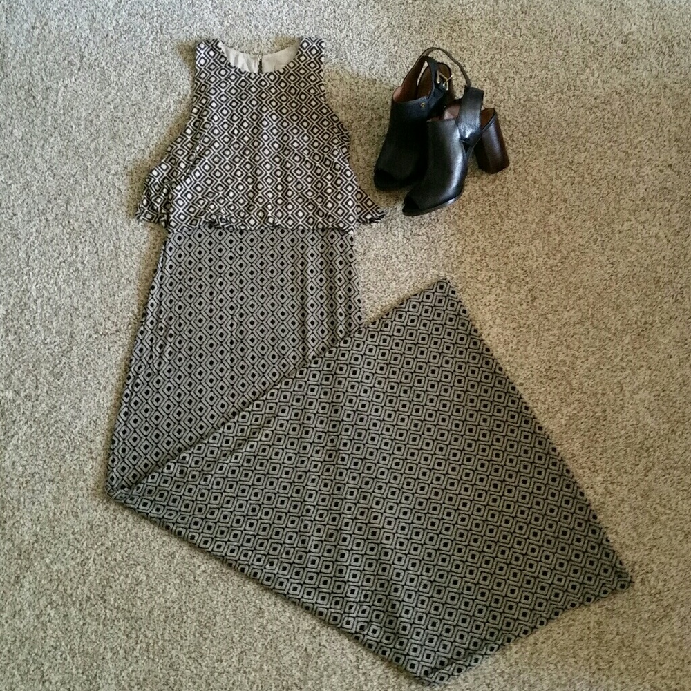 LOFT geometric maxi dress